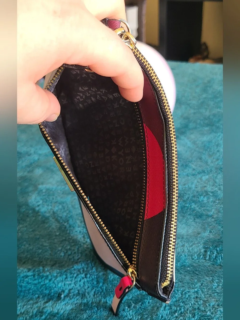 Kate Spade Pink Multi Leather Wristlet Clutch